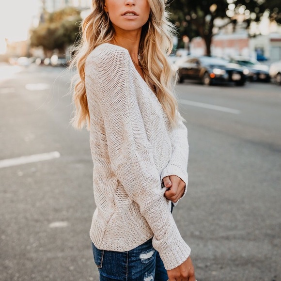 Style on Point Sweater in Oatmeal - Picture 3 of 5